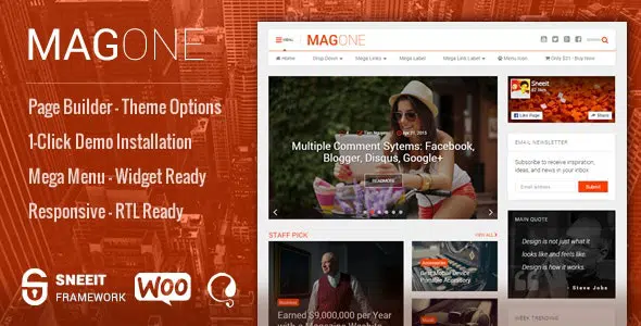 MagOne Responsive Magazine & News