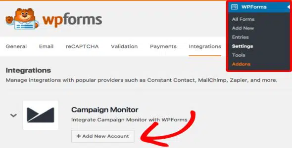 Wpforms Campaign Monitor