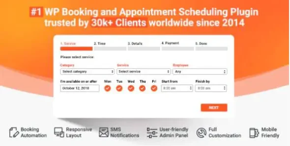 Bookly PRO Appointment Booking Scheduling