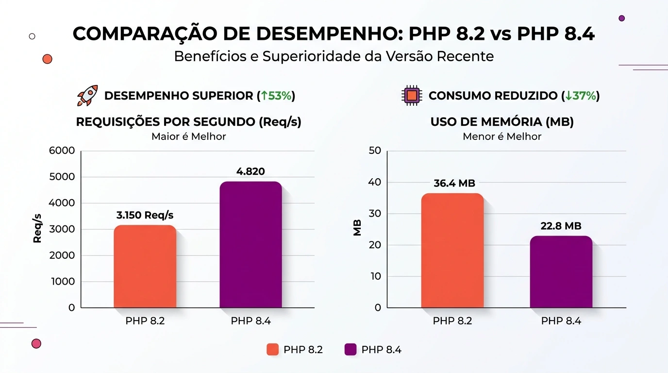 Ganhos reais de performance com PHP 8.4