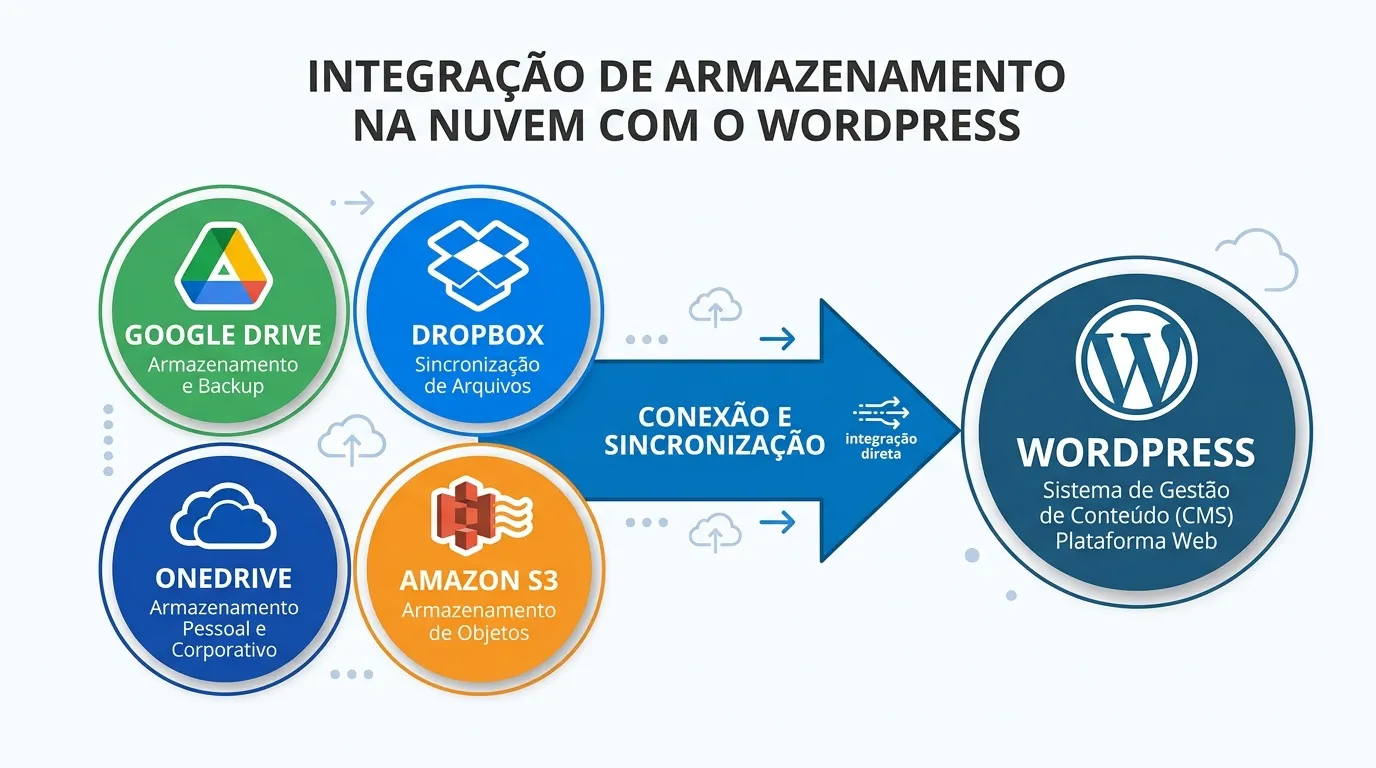  Integração com Google Drive, Dropbox, OneDrive e Amazon S3