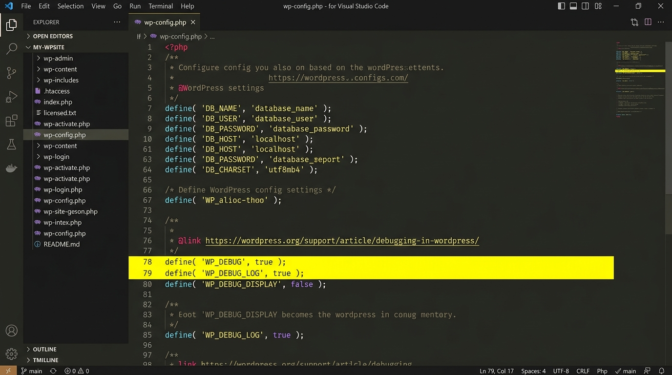 Como depurar erros de banco de dados no WordPress usando o debug.log
